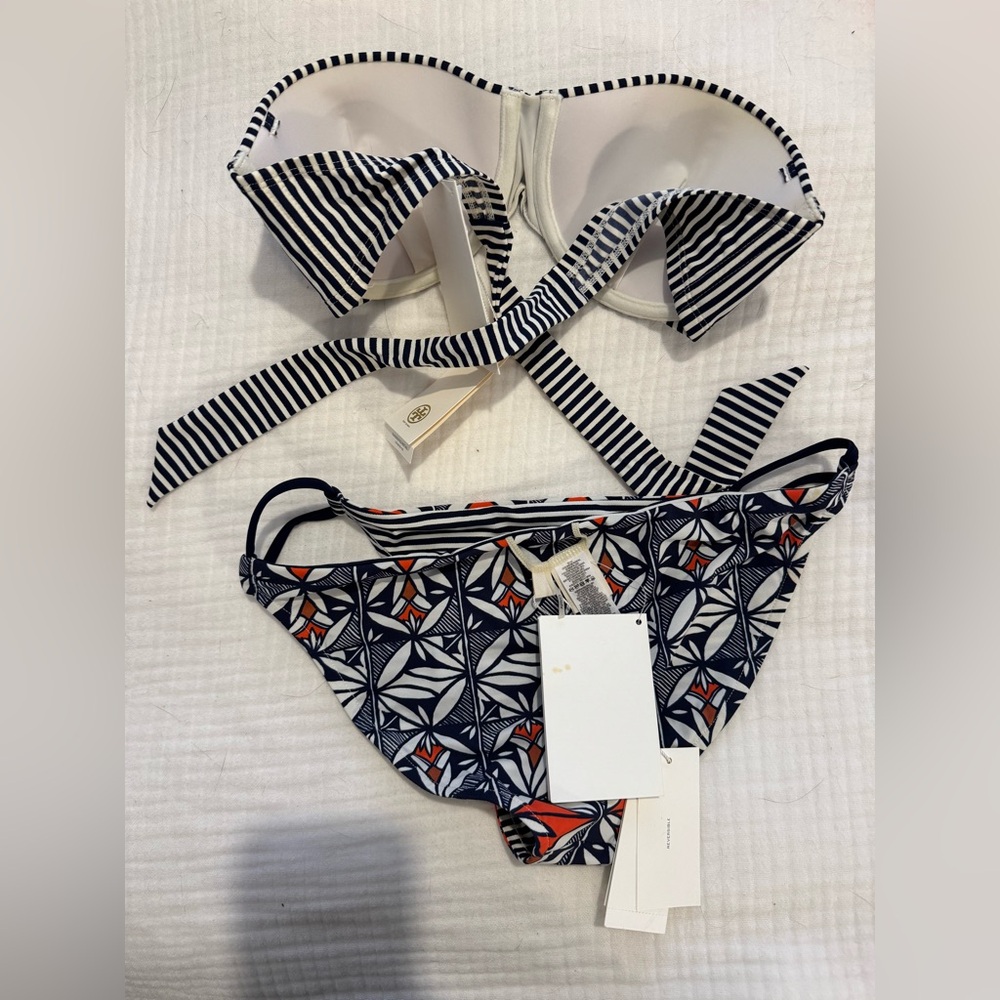 Tory Burch Navy and White Striped Bikini Set—Three Different Tops NWT - Picture 4 of 5